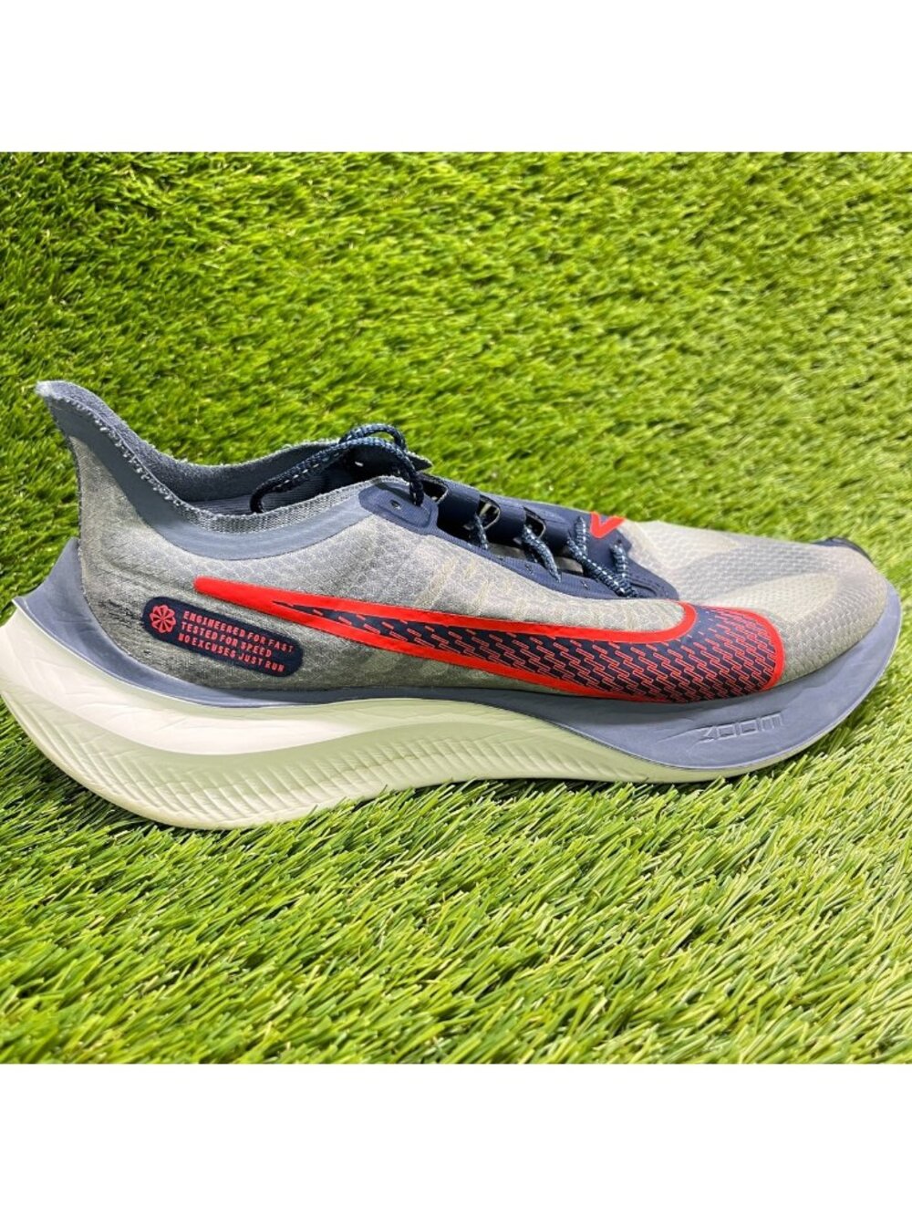Nike Zoom Gravity Mens Size 8.5 Gray Blue Red Athletic Running Shoes Sneakers
